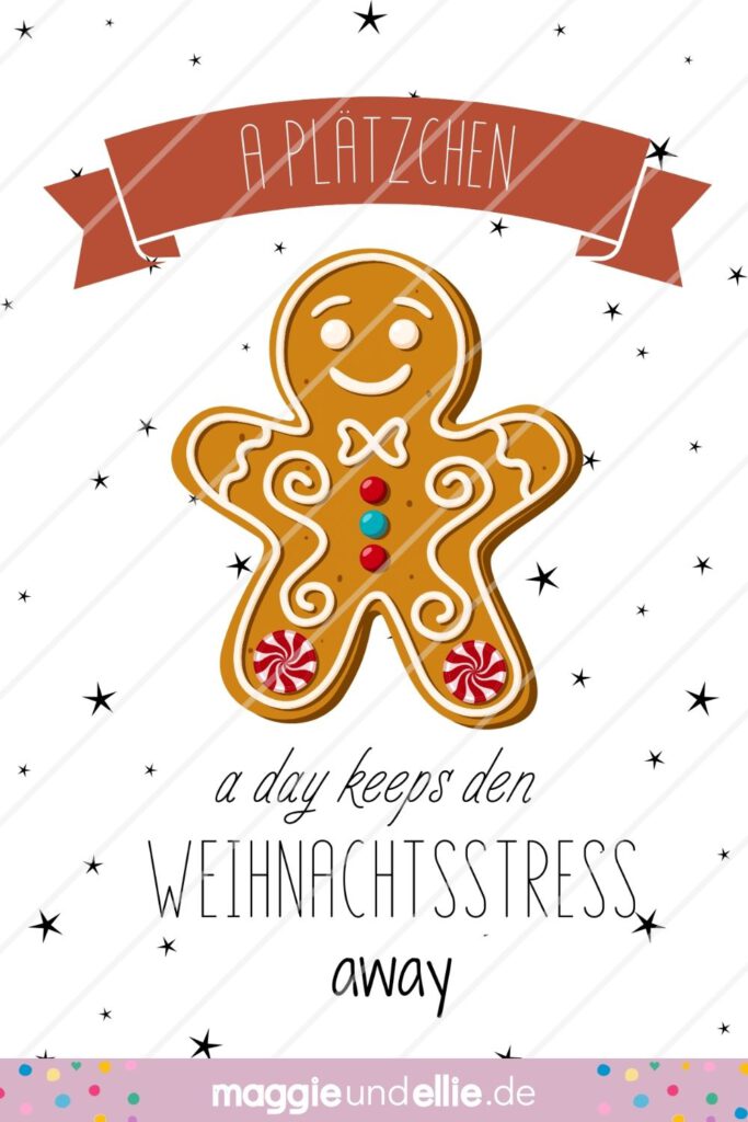 Weihnachtsposter Wanddeko Weihnachtspost witzig 24 Karten