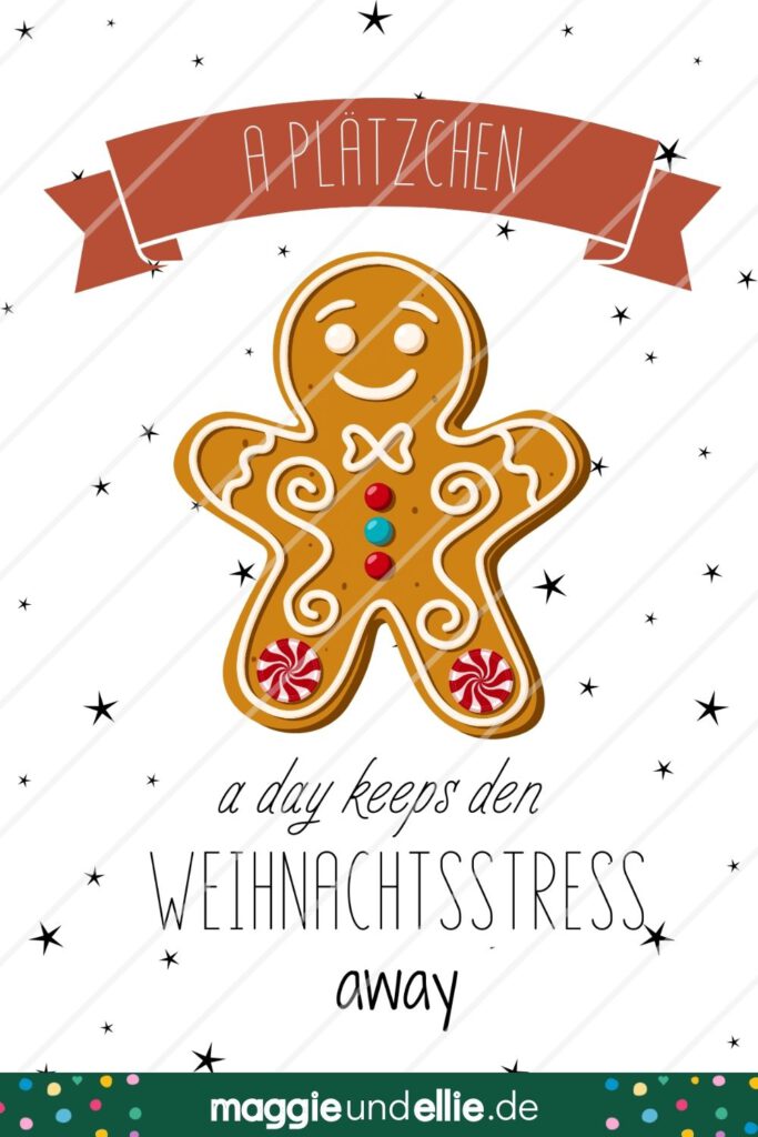 Weihnachtsposter Wanddeko Weihnachtspost witzig 24 Karten