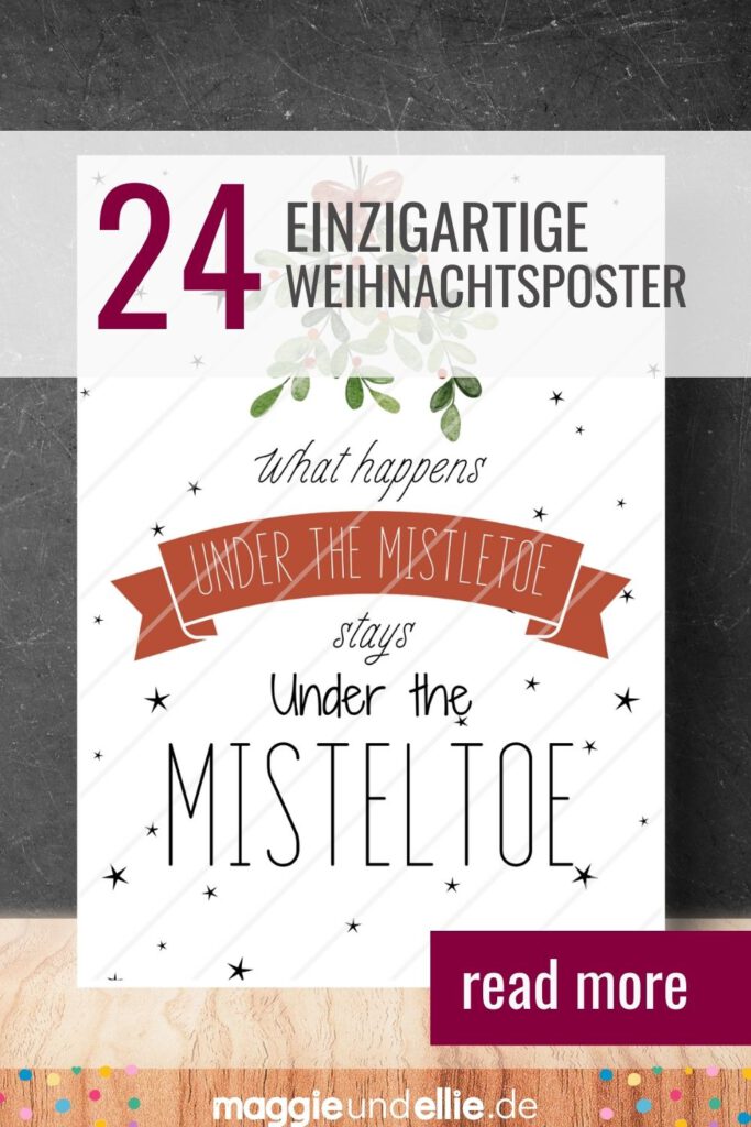 Weihnachtsposter Wanddeko Weihnachtspost witzig 24 Karten