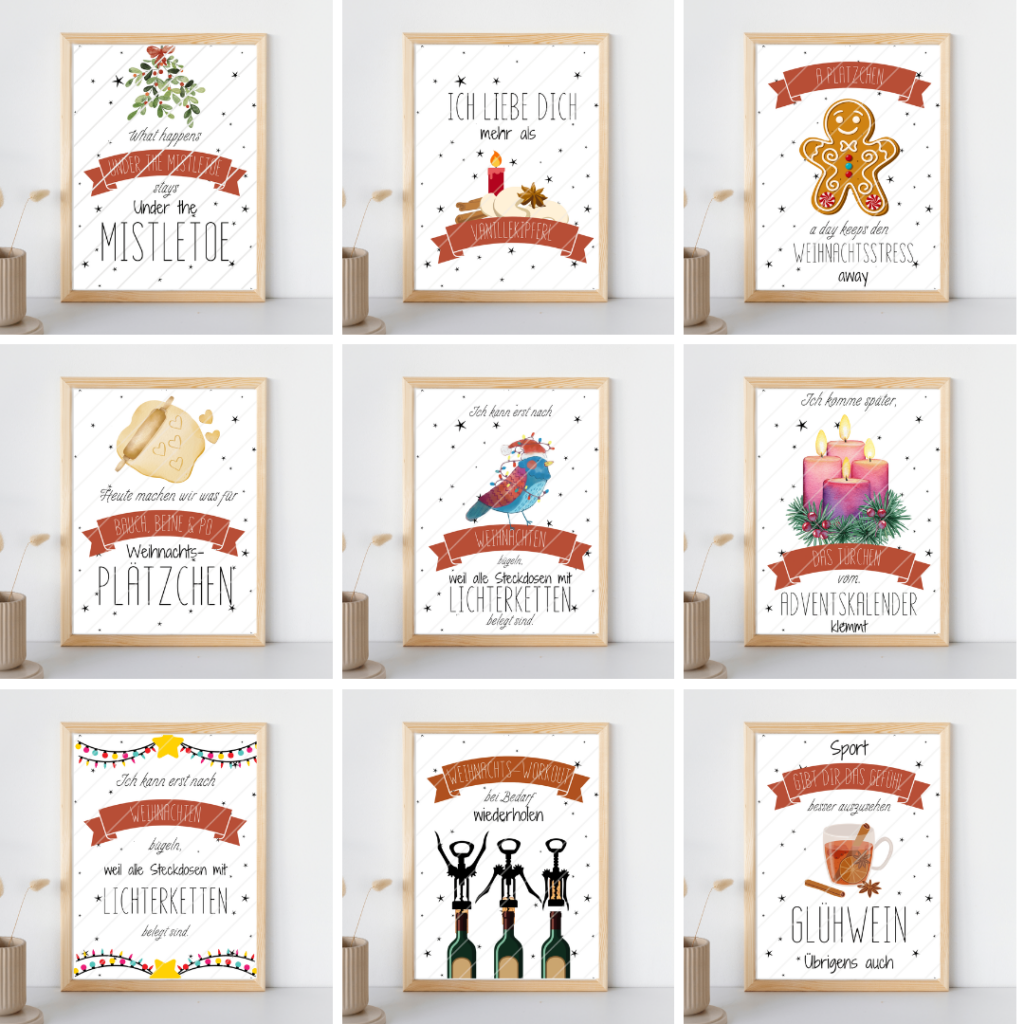 Poster Weihnachtskarte Weihnachtspost